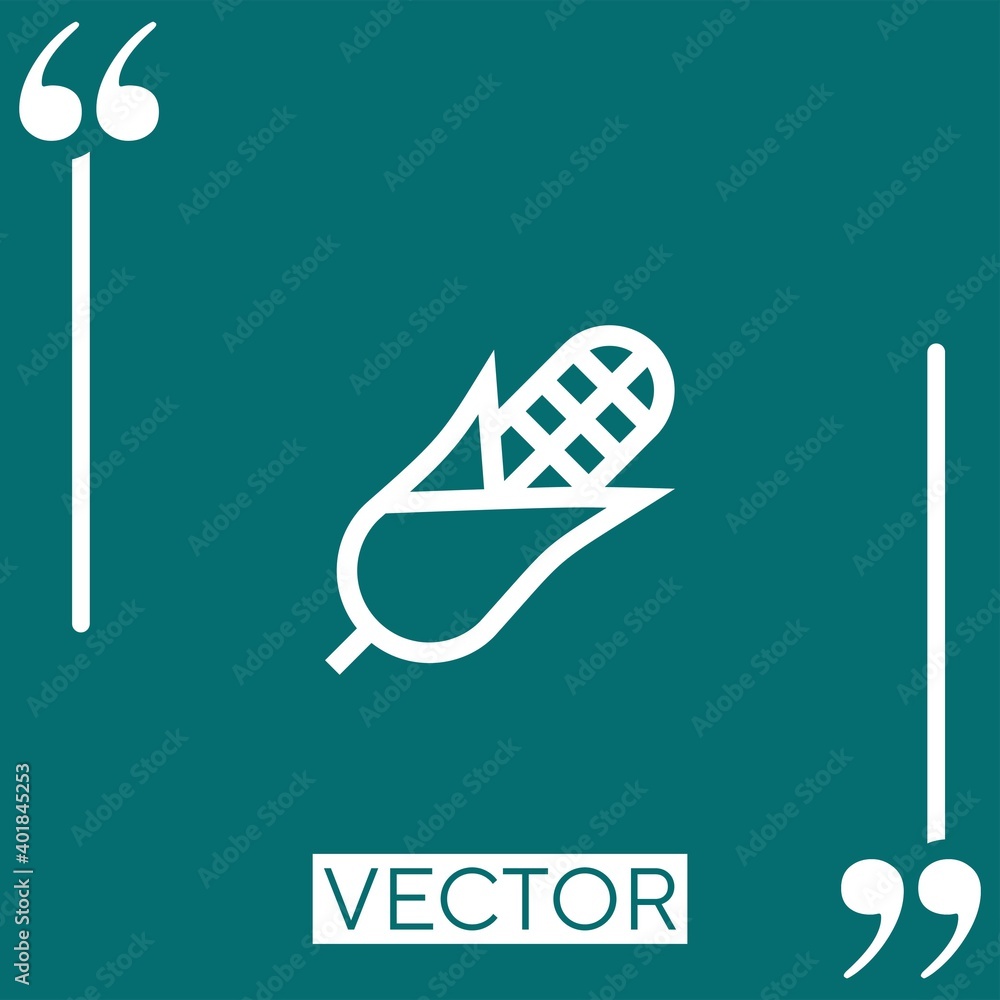 Poster corn vector icon linear icon. editable stroked line