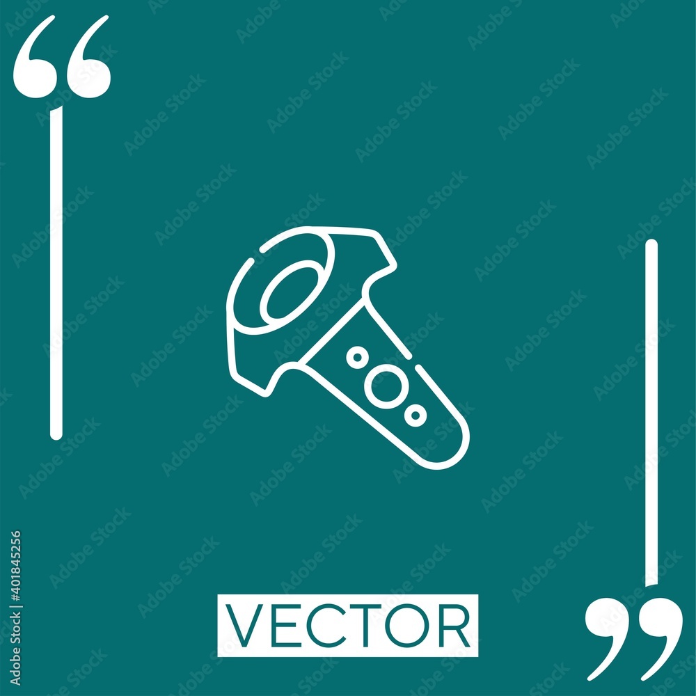 Poster controller linear icon. editable stroke line