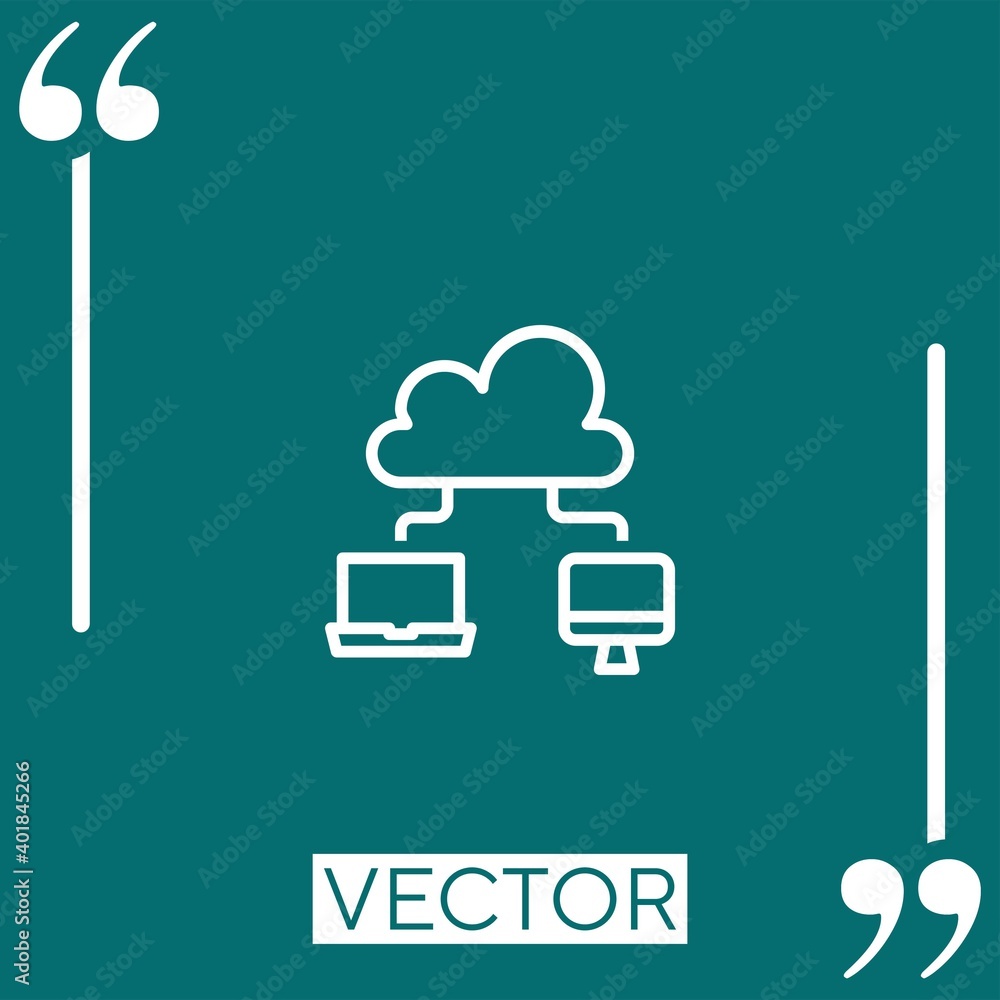Poster device vector icon linear icon. editable stroked line