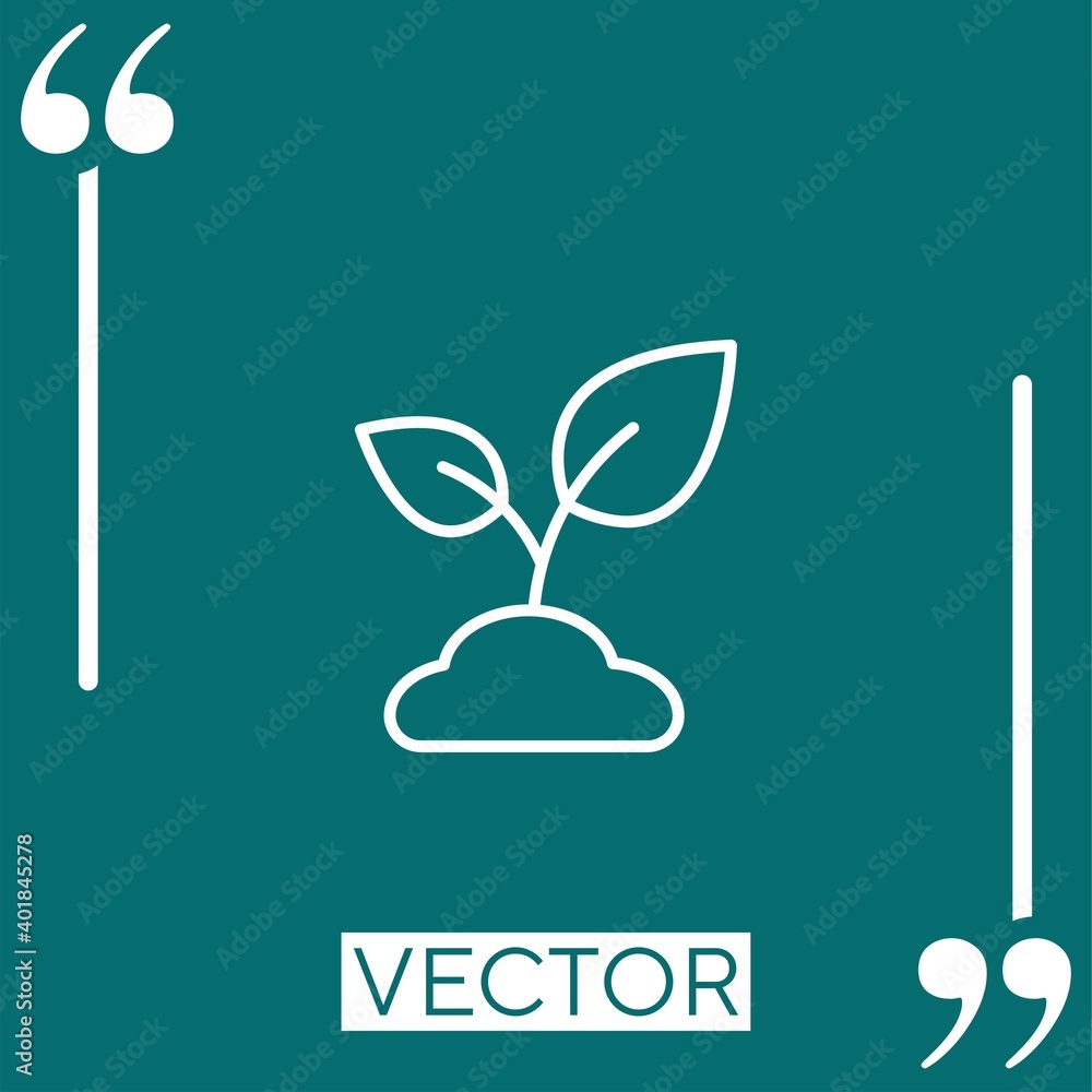 Poster eco friendly vector icon linear icon. editable stroked line