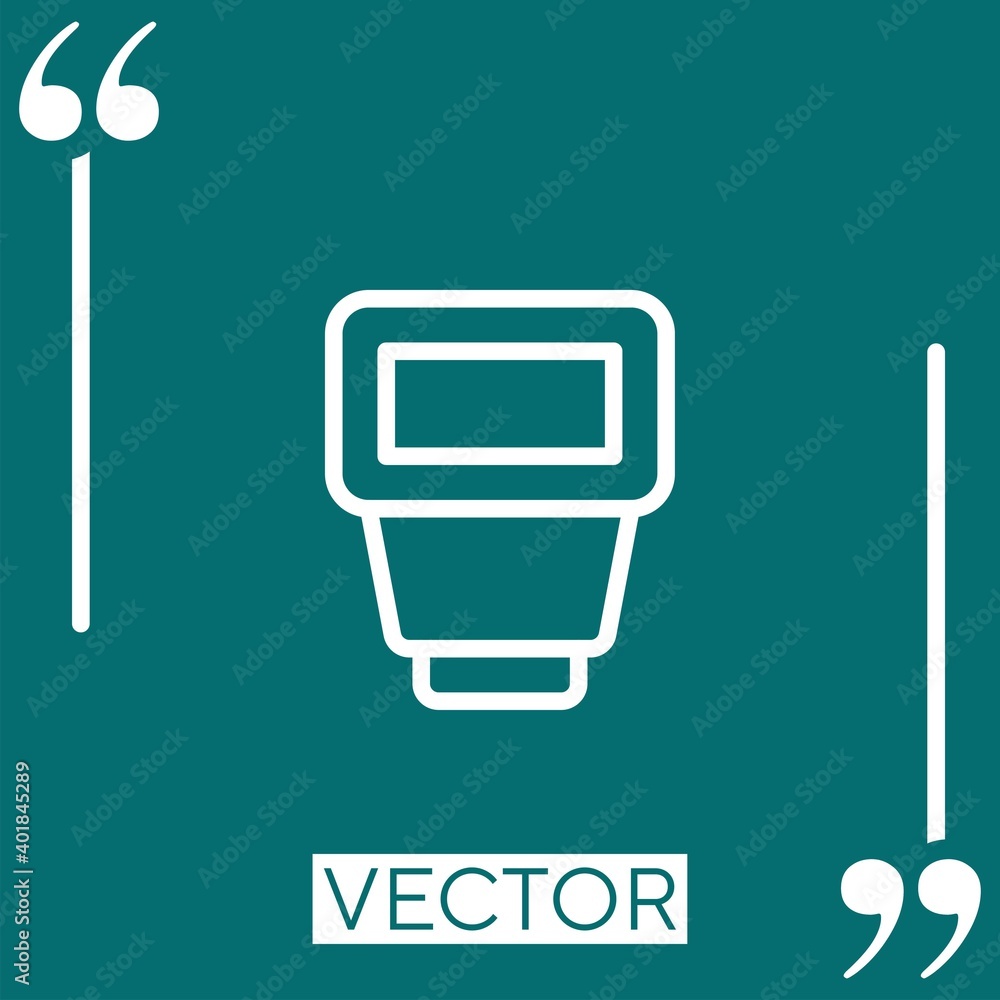 Poster external vector icon linear icon. editable stroked line