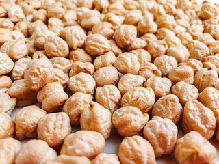 close up of chickpeas. Raw chickpeas 