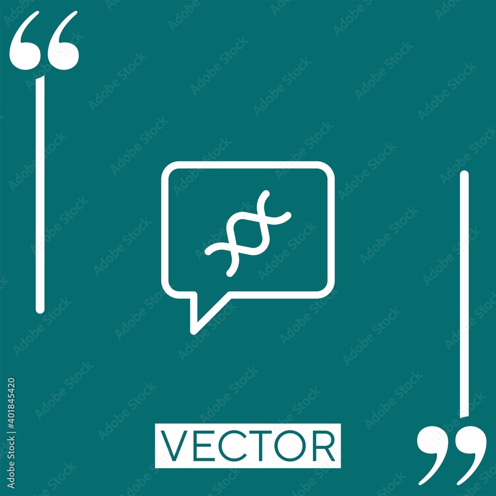 Poster message vector icon linear icon. editable stroked line