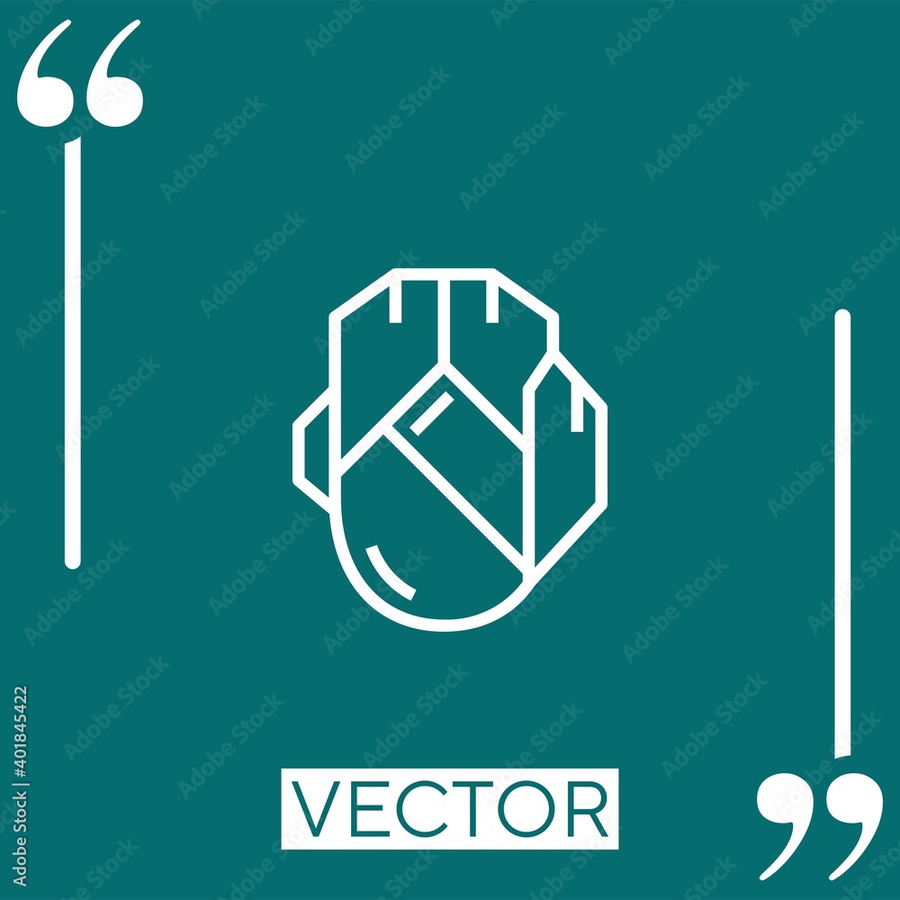 Poster mouse vector icon linear icon. editable stroked line
