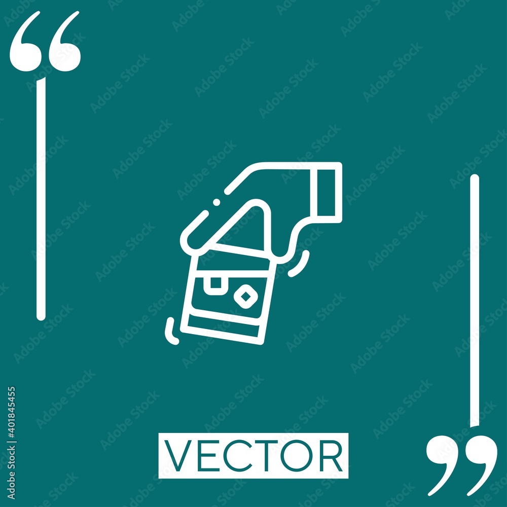 Poster old fashioned vector icon linear icon. editable stroked line