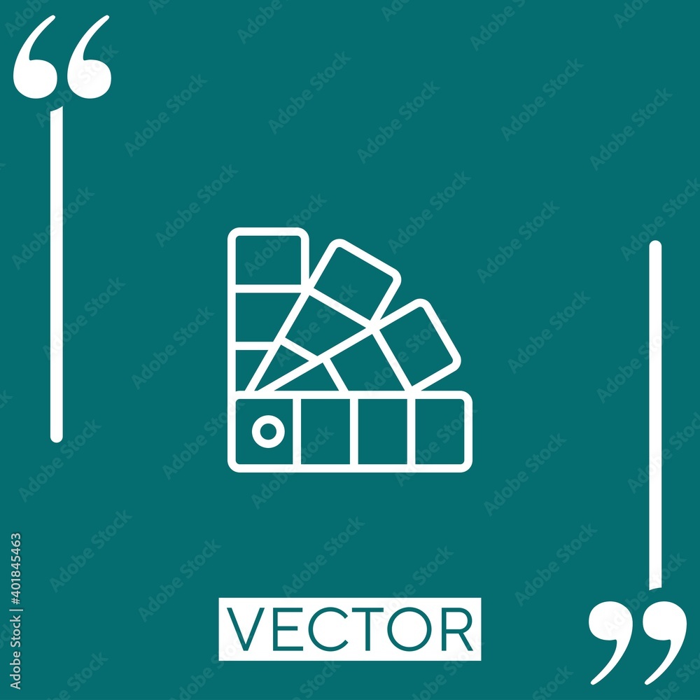 Poster pantone vector icon linear icon. editable stroked line