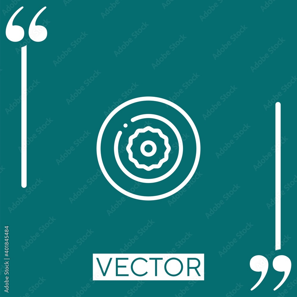 Poster plate vector icon linear icon. editable stroked line