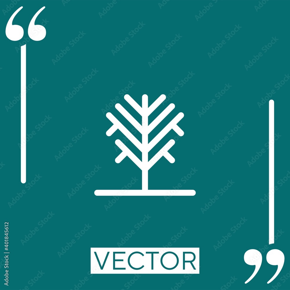 Poster tree vector icon linear icon. editable stroked line