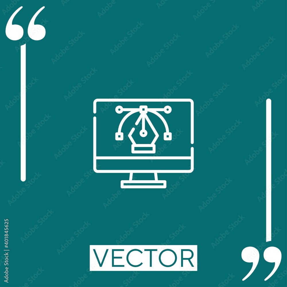 Poster vector vector icon linear icon. editable stroked line