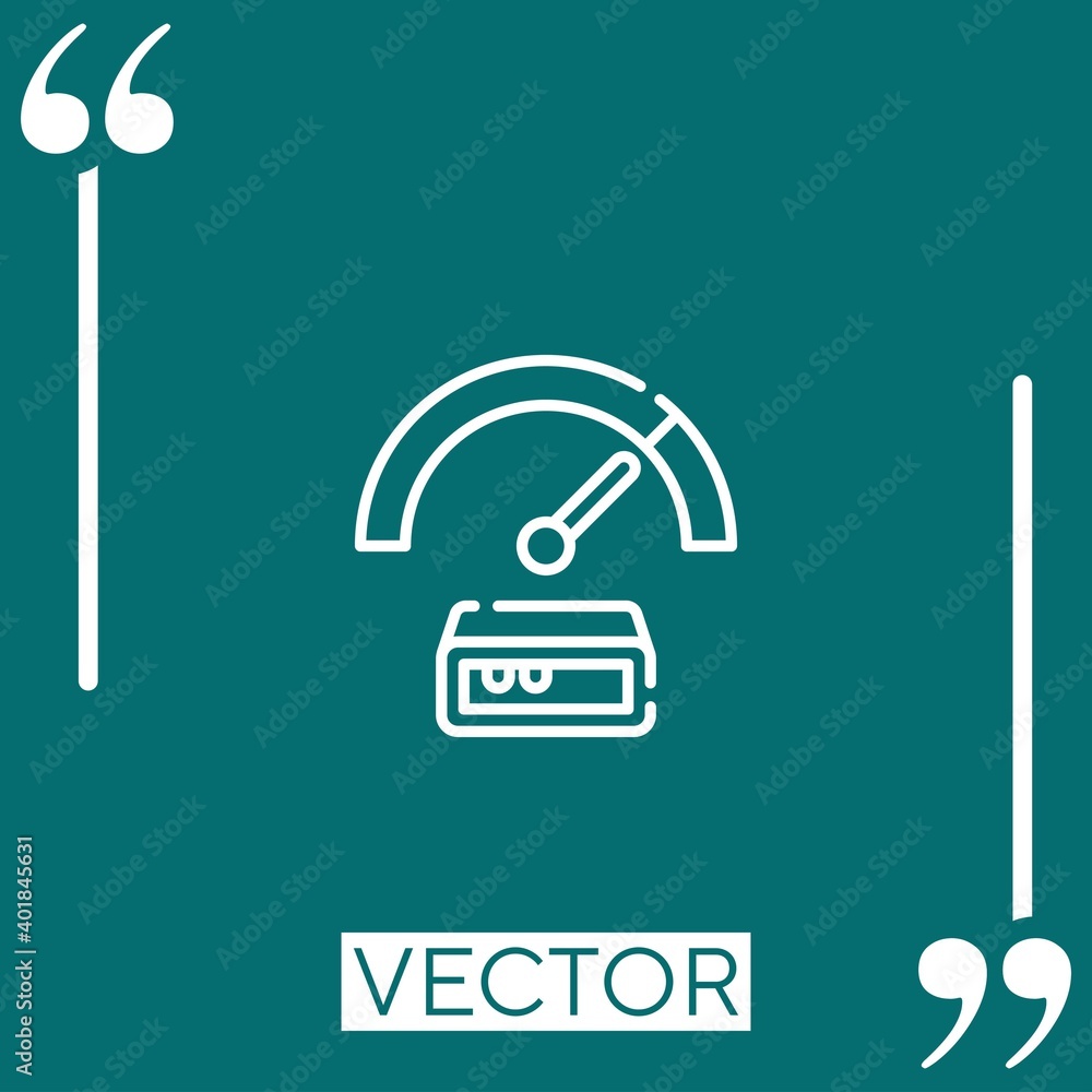 Poster velocity vector icon linear icon. editable stroked line
