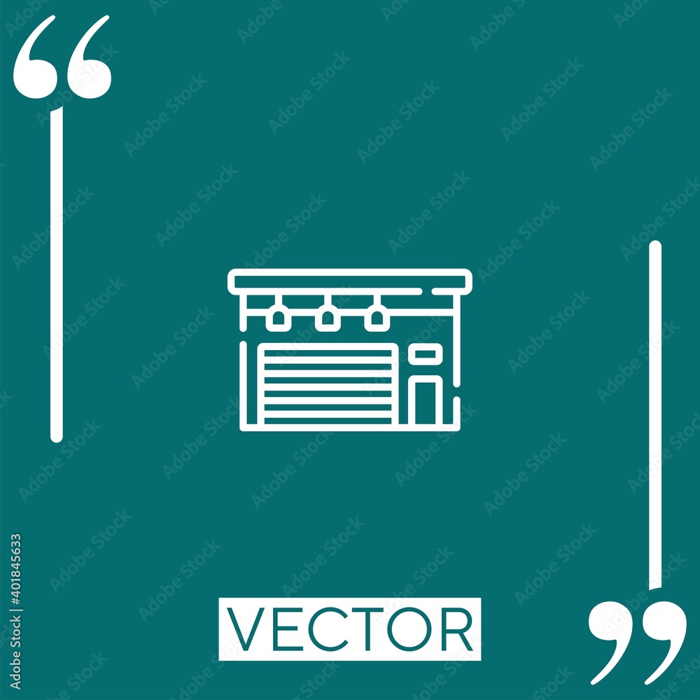 Poster warehouse vector icon linear icon. editable stroked line