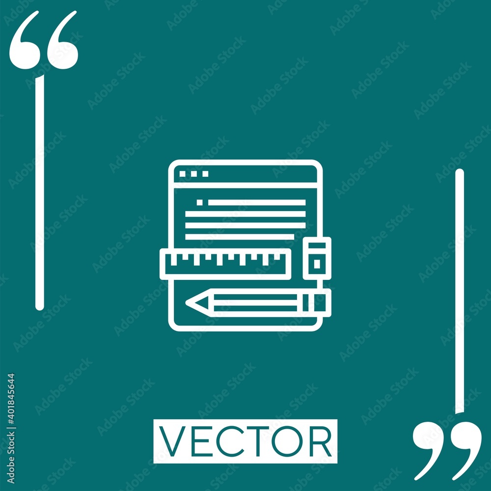 Poster web vector icon linear icon. editable stroked line