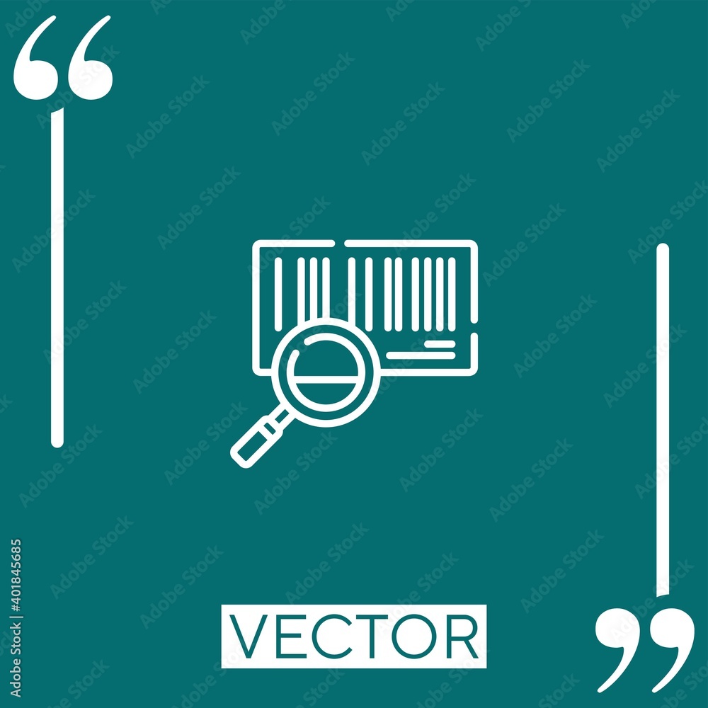 Poster barcode vector icon linear icon. editable stroked line