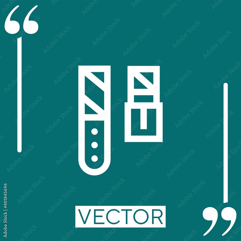 Poster belt vector icon linear icon. editable stroked line