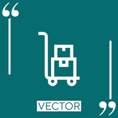 trolley vector icon Linear icon. Editable stroked line