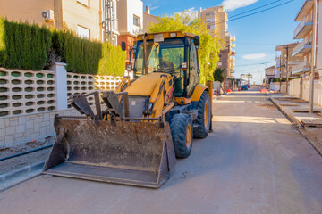 excavator on the construction site