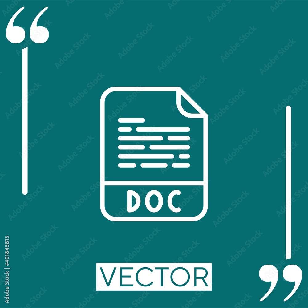Poster doc linear icon. editable stroke line