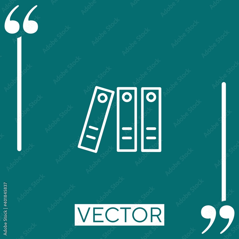 Poster files vector icon linear icon. editable stroked line