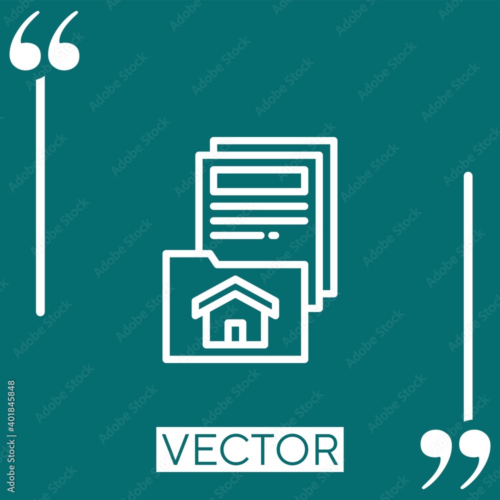 Aufkleber folder vector icon linear icon. editable stroked line
