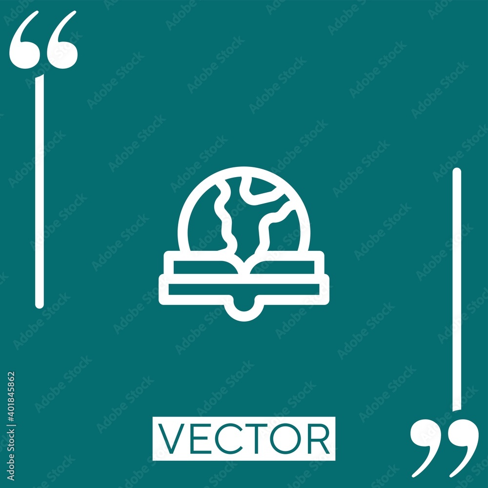 Poster geography vector icon linear icon. editable stroked line