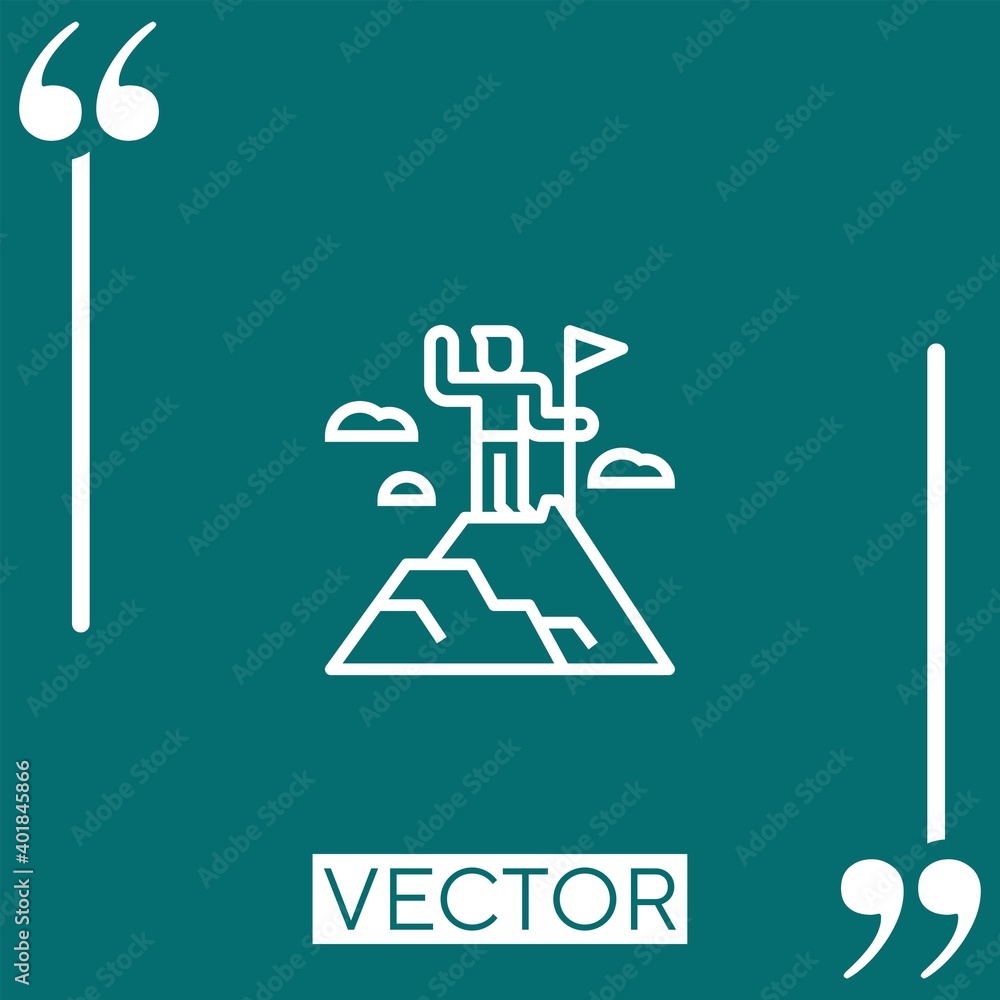 Poster goal vector icon linear icon. editable stroked line