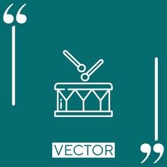 drumstick vector icon Linear icon. Editable stroked line
