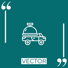 food delivery vector icon Linear icon. Editable stroked line