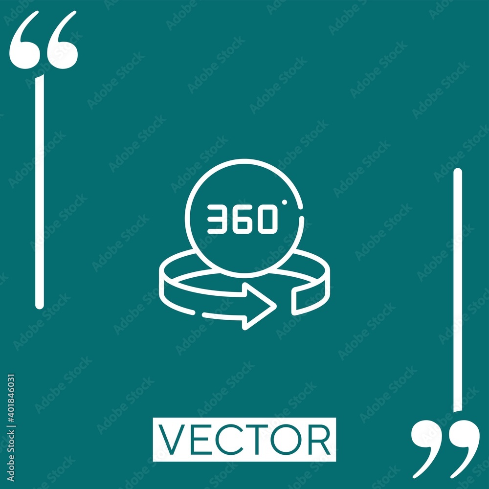 Poster degrees linear icon. editable stroke line