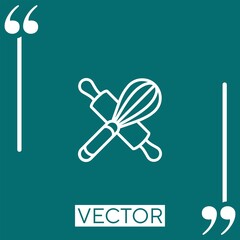 baking Linear icon. Editable stroke line