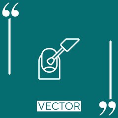 nail Linear icon. Editable stroke line