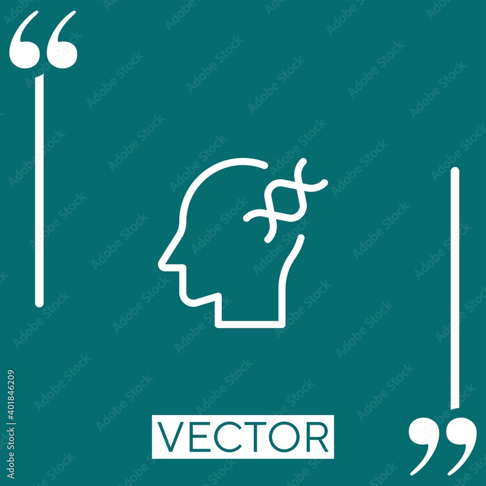 Poster head vector icon linear icon. editable stroked line