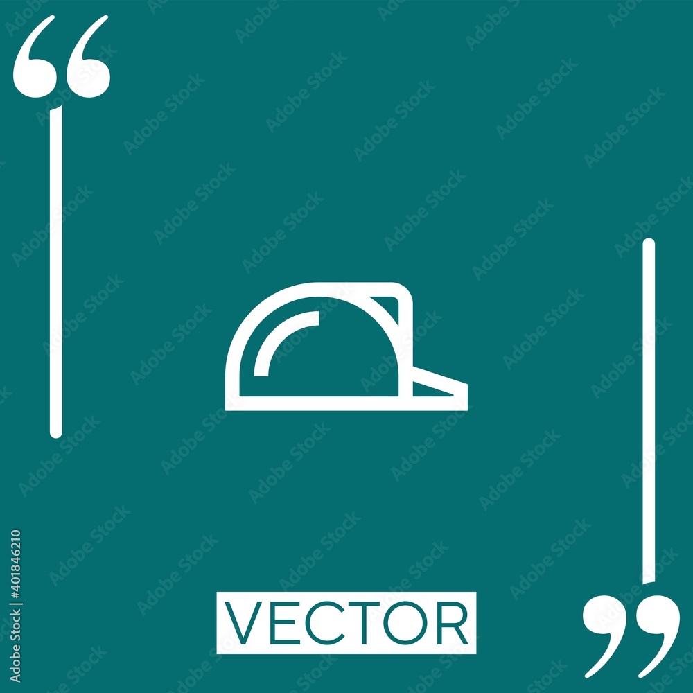 Poster helmet vector icon linear icon. editable stroked line