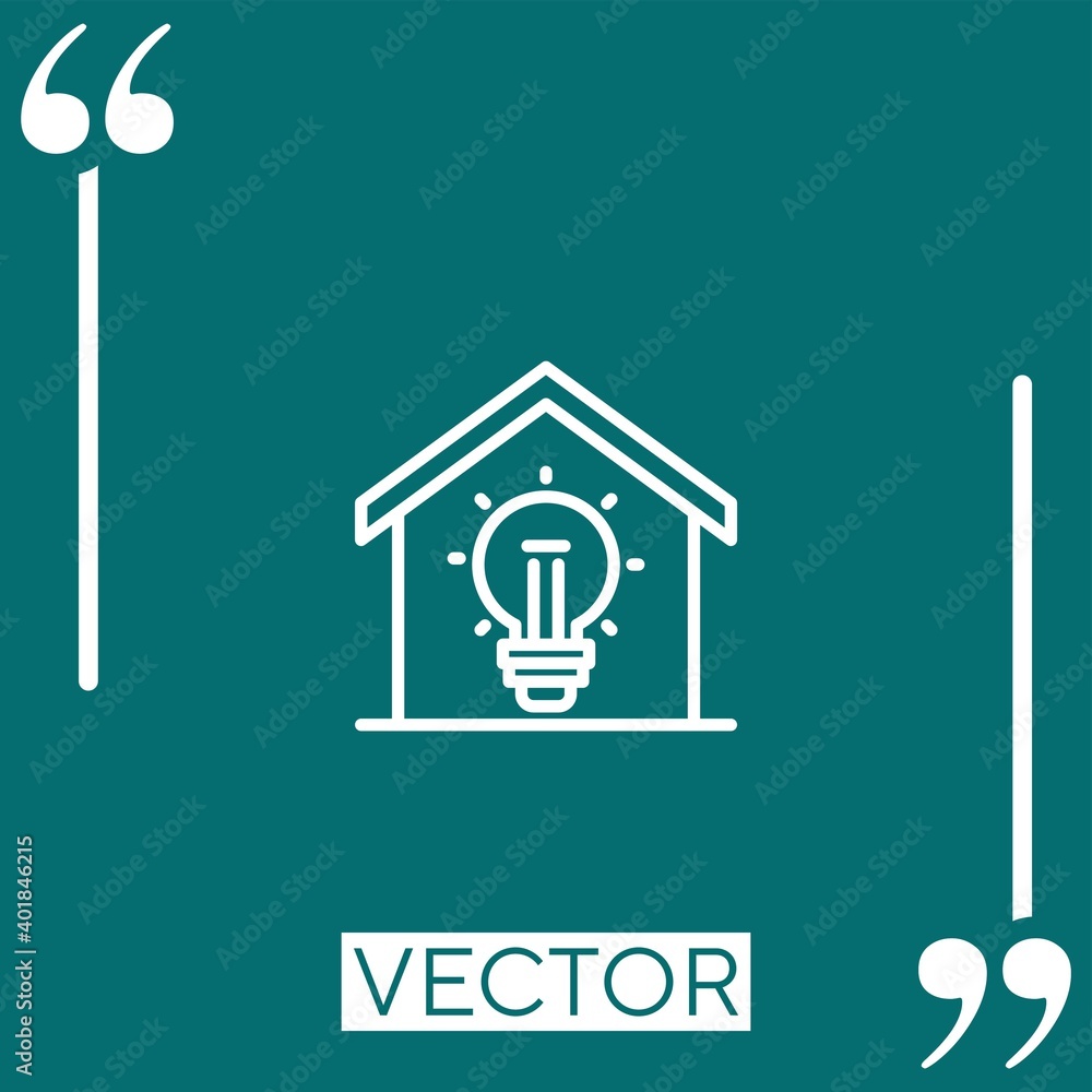 Poster idea vector icon linear icon. editable stroked line