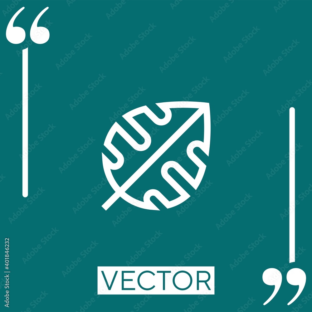 Aufkleber leaf vector icon linear icon. editable stroked line