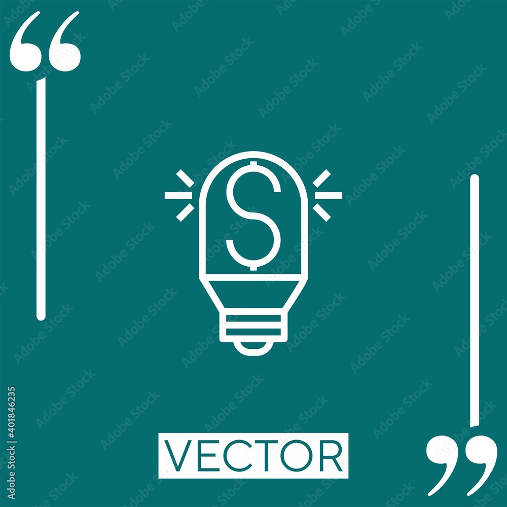 Poster light vector icon linear icon. editable stroked line