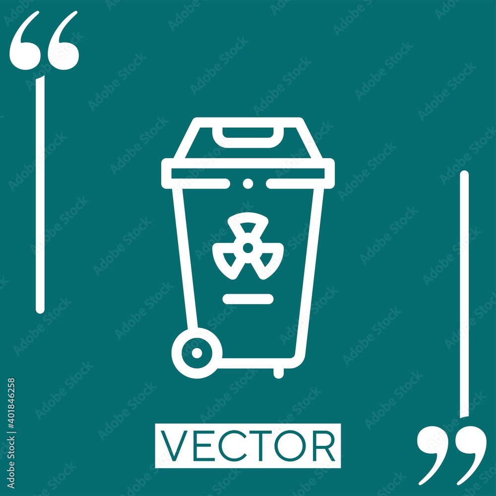 Poster nuclear vector icon linear icon. editable stroked line