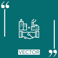 Naklejka premium outsourcing vector icon Linear icon. Editable stroked line