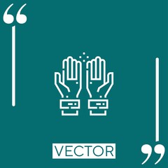 Obraz premium pray vector icon Linear icon. Editable stroked line