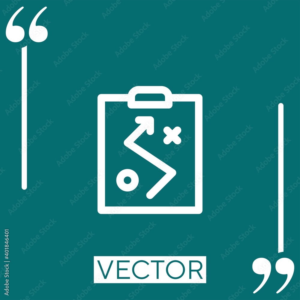 Poster strategy vector icon linear icon. editable stroked line