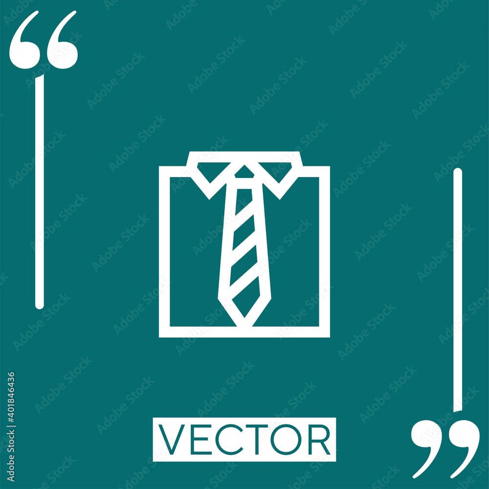 Poster tie vector icon linear icon. editable stroked line