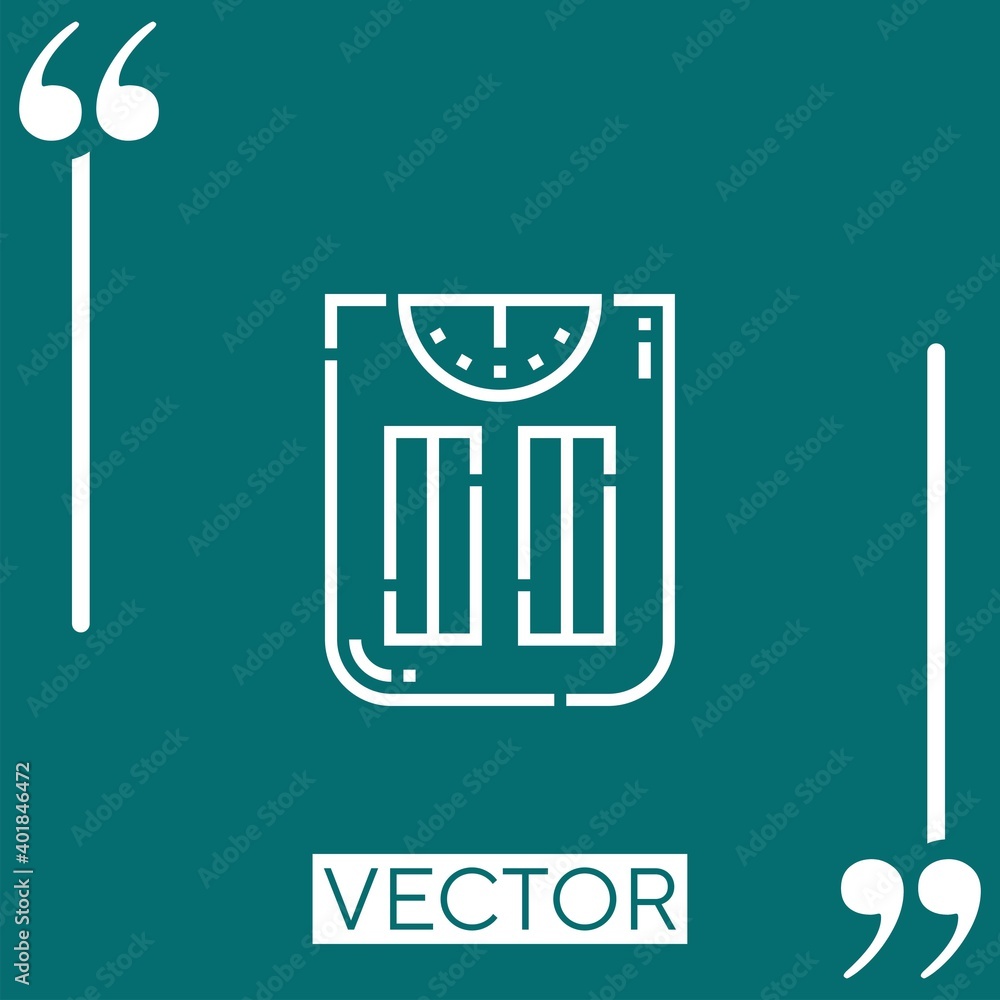 Poster weight vector icon linear icon. editable stroked line