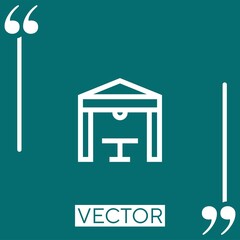 tent vector icon Linear icon. Editable stroked line