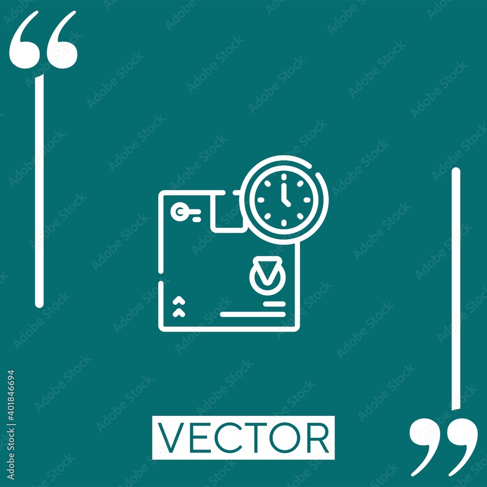 Poster lead time vector icon linear icon. editable stroked line
