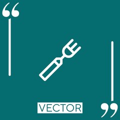 fork vector icon Linear icon. Editable stroked line