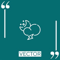 lightning vector icon Linear icon. Editable stroked line