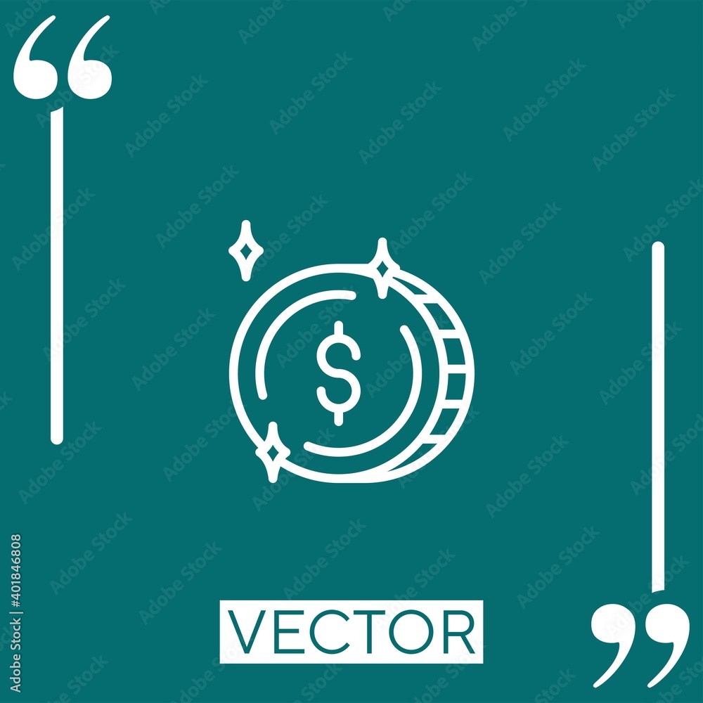 Poster reward vector icon linear icon. editable stroked line
