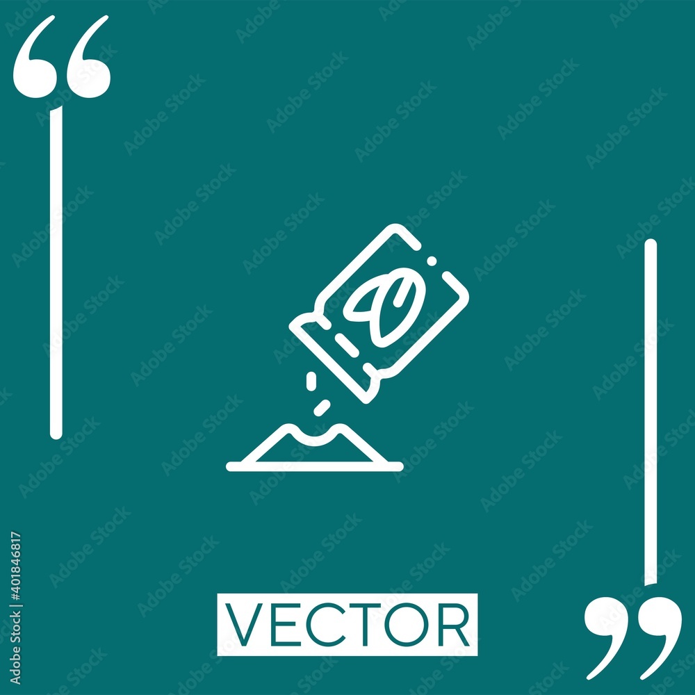 Poster seeding vector icon linear icon. editable stroked line