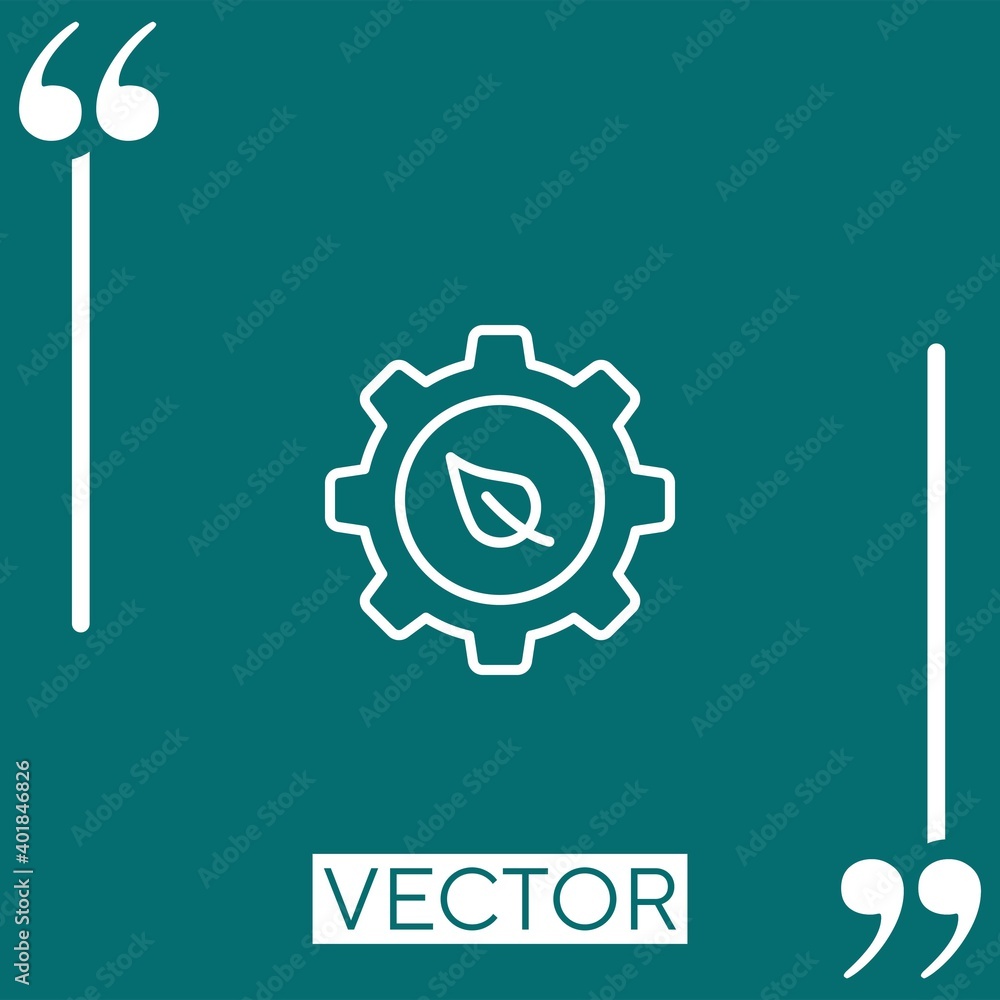 Poster setting vector icon linear icon. editable stroked line