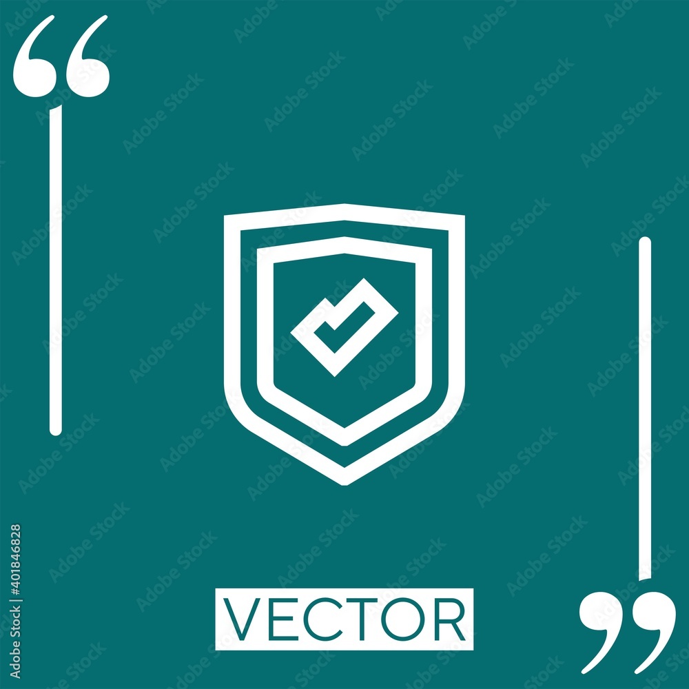 Aufkleber shield vector icon linear icon. editable stroked line