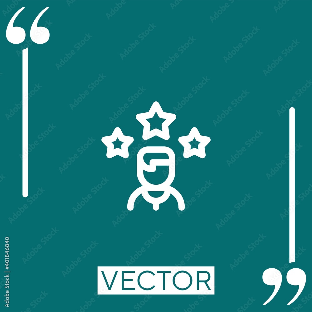 Aufkleber skills vector icon linear icon. editable stroked line